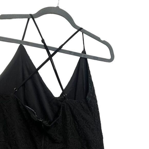 Lulu’s Black Lace Maxi High Side Slit Dress Size Large - Picture 6 of 9